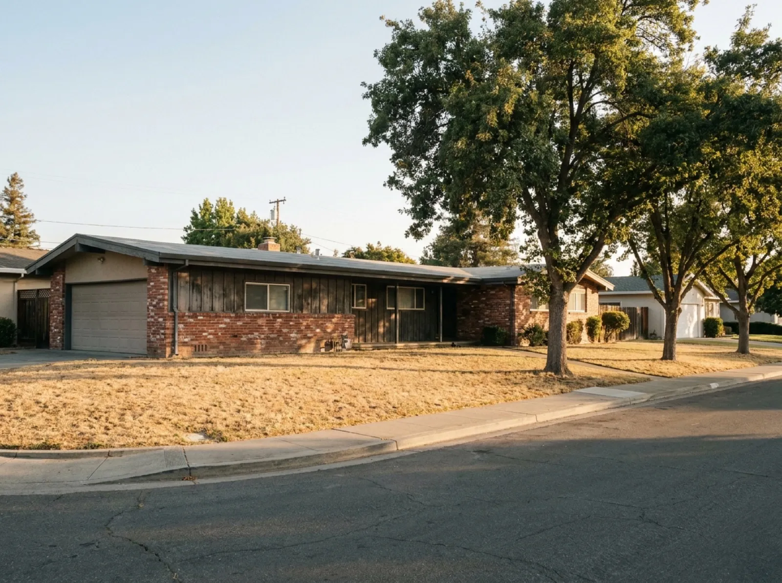 A Sunnyvale residential street — mid-century ranch tracts and Eichler enclaves