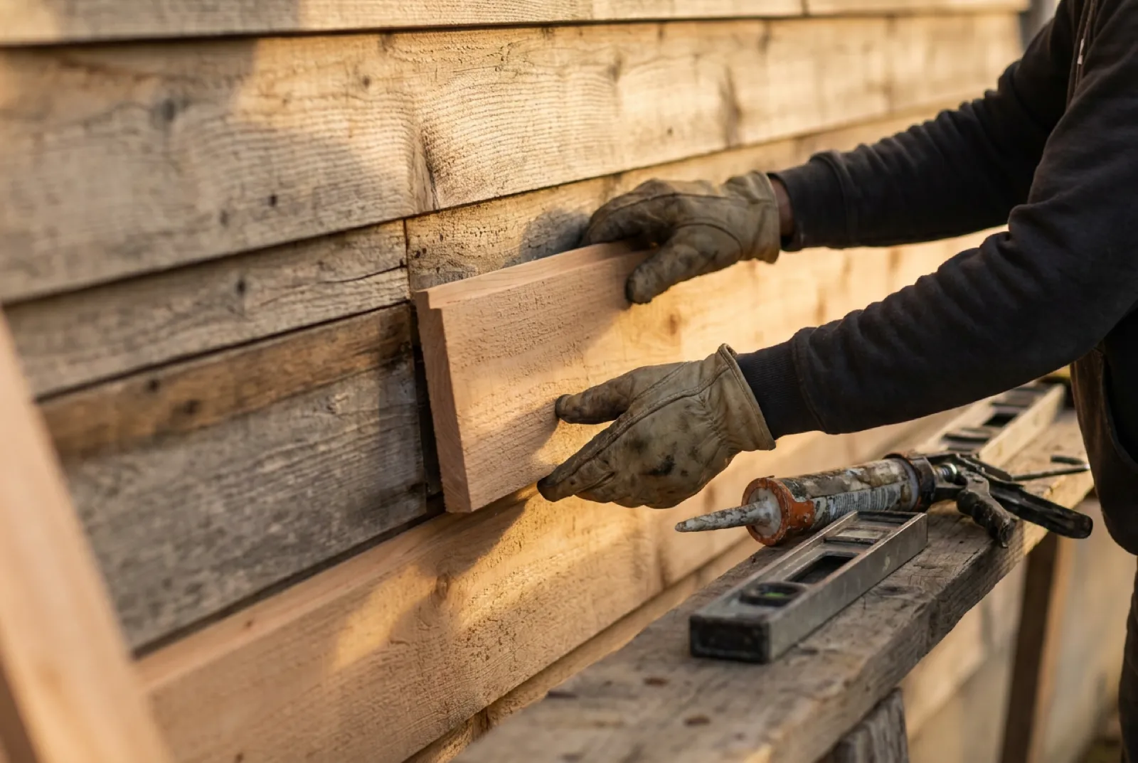 Siding Repair — the work up close